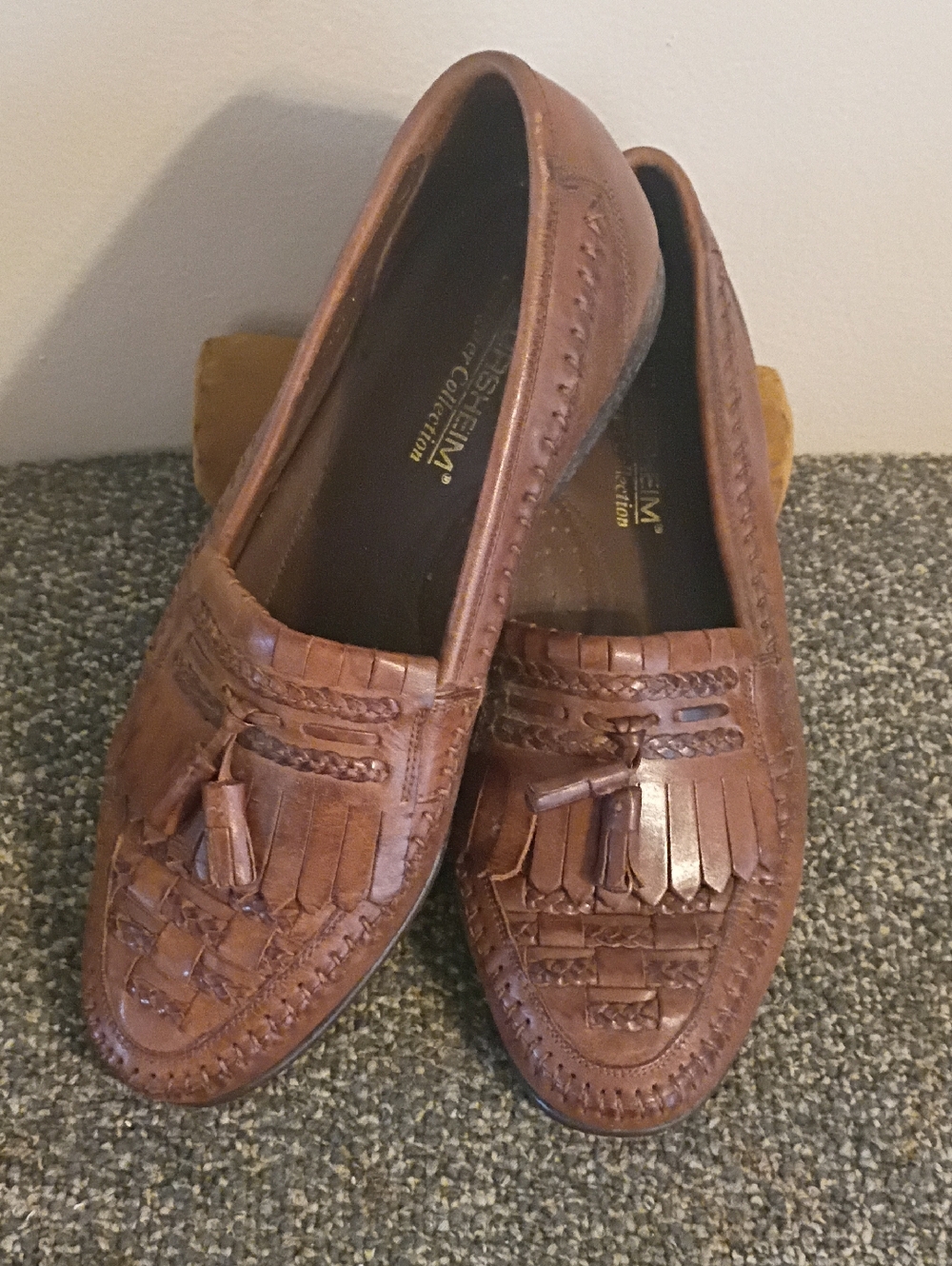 Florsheim Vintage Brown Leather Tassel Kiltie Loafers 8.5 D